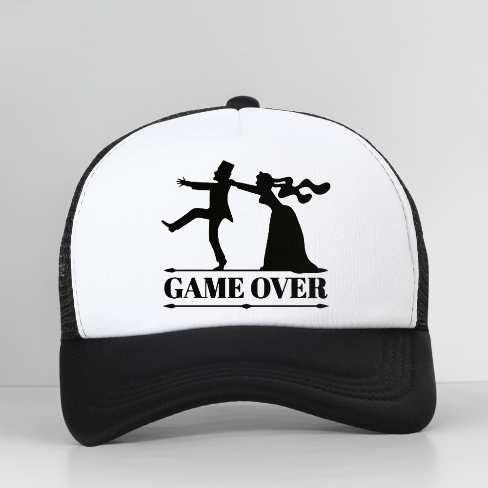 Game Over Bride Groom Bachelor - Trucker Cap Mesh ulasan dan harga