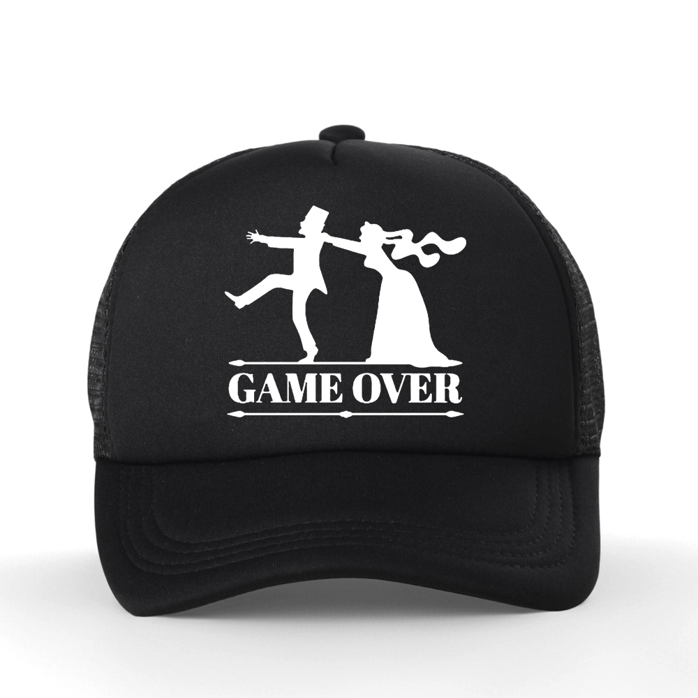 Game Over Bride Groom Bachelor - Trucker Cap Mesh ulasan dan harga