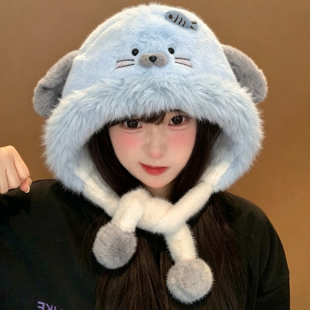 Polyester Seal Trapper Hat 56c - Trapper Hat Ear Flap ulasan dan harga