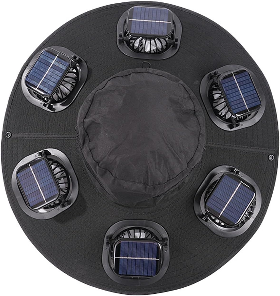 Hot 6 Fans Solar Fan Hat Breat - Visor Sun Hat ulasan dan harga