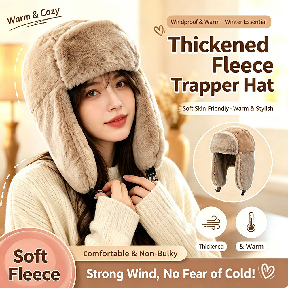 Unisex Thick Plush Trapper Hat - Trapper Hat Ear Flap ulasan dan harga