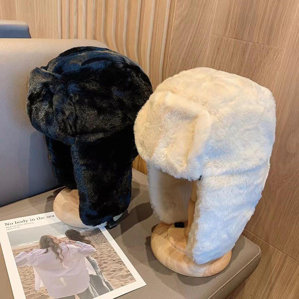 Unisex Thick Plush Trapper Hat - Trapper Hat Ear Flap ulasan dan harga