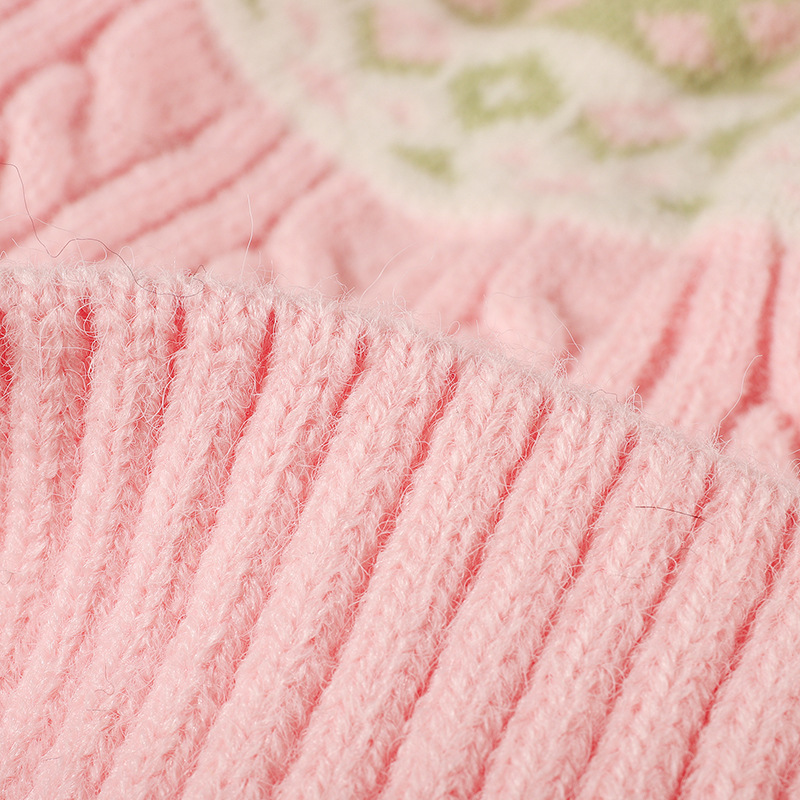 Double Lined Fair Isle Cable K - Beanie Cuffed Knit ulasan dan harga