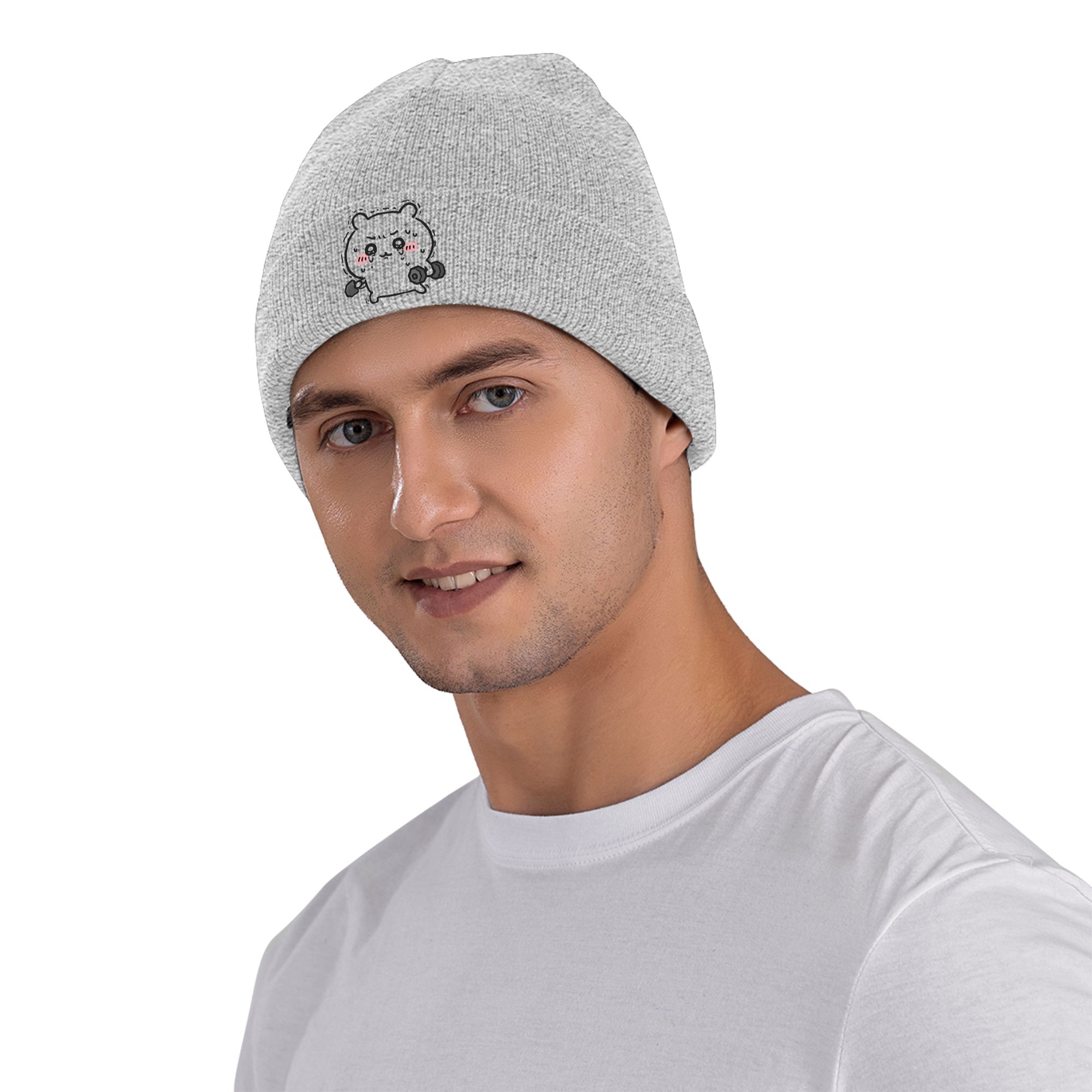 Chiikawaes Usagi Weightlifting - Beanie Cuffed Knit ulasan dan harga