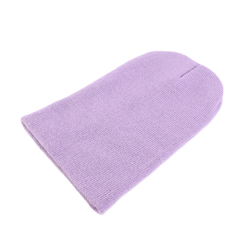 Fashion Solid Color Knit Beani - Beanie Cuffed Knit ulasan dan harga