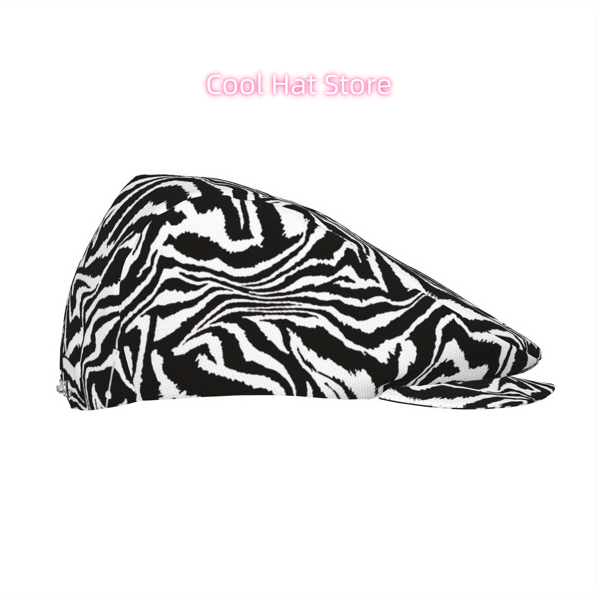 1pc Zebra Stripe Cap for Men & - Newsboy Cap Ivy ulasan dan harga