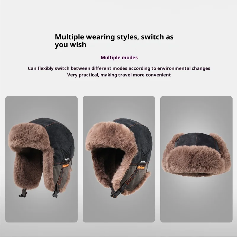 Unisex 3-in-1 Winter Trapper H - Trapper Hat Ear Flap ulasan dan harga
